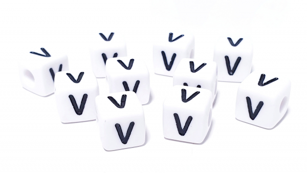 1x10 Kunststoffbuchstaben "V" 10x10mm